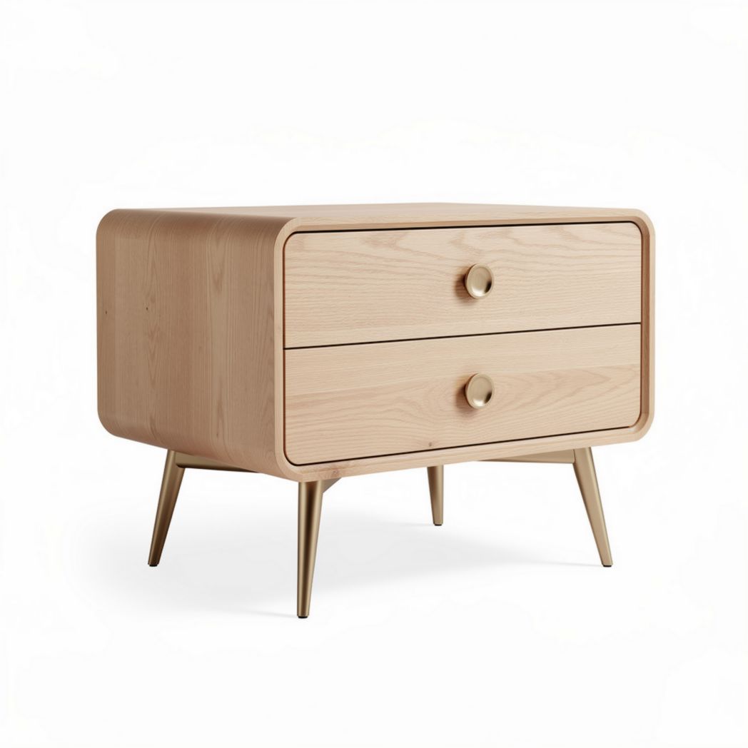 Stolik nocny z drewna sosnowego w kolorze jasnym 60 x 40 x 45cm