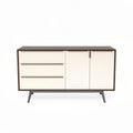 Szafka drewniana z blatem z marmuru w kolorze naturalnym 120 x 40 x 75cm